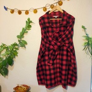 Fleece Plaid Coat